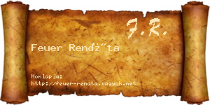 Feuer Renáta névjegykártya