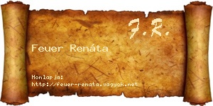Feuer Renáta névjegykártya