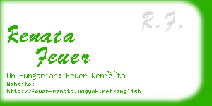 renata feuer business card